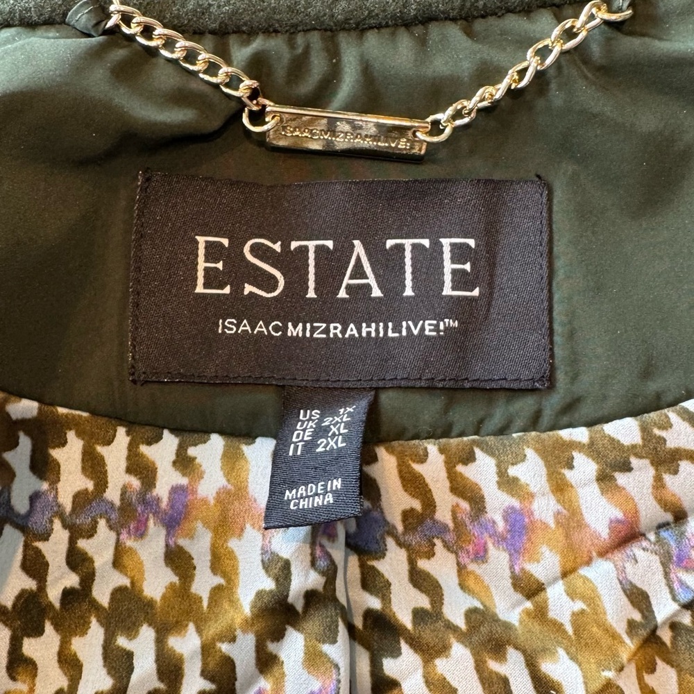 Isaac MizrahiLive Estate Green Quilted Women's Jacket Size 1X - Picture 16 of 16